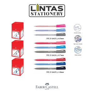 FABER-CASTELL NX23 PEN BLACK/BLUE/RED 0.5/0.7/1.0MM