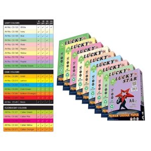 LUCKY STAR COLOUR PAPER 80G 450'S