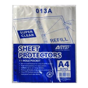 ASTAR SHEET PROTECTORS A4