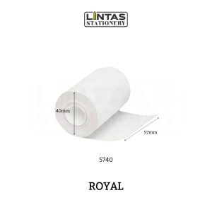 ROYAL THERMAL PAPER ROLL CORELESS 57X40MM