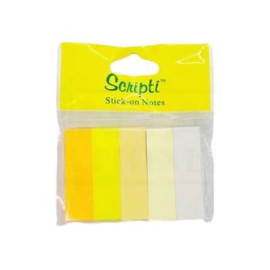 SCRIPTI STICK-ON NOTES 5 COLOURS (50MMX15MM)