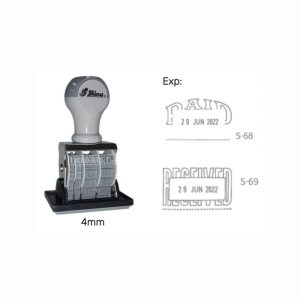 SHINY "RECEIVED" & "PAID" STAMP