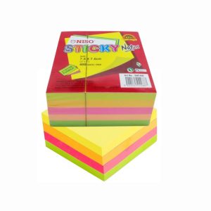 NISO FLUORESCENT STICKY NOTES 3"X3" 400'S