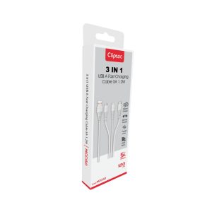 CLIPTEC MCC150 3 IN 1 USB CHARGING CABLE 1.2M
