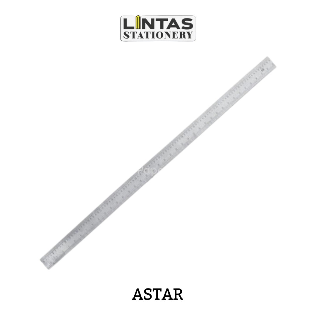 Astar Ruler Steel Ruler ASTAR STEEL RULER 40″/100CM – Lintas Stationery