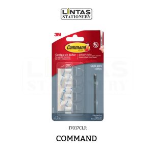3M COMMAND SMALL CORD CLIPS 17017CLR 4'S