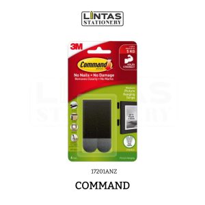 3M COMMAND L/HOOK STRIPS 17201ANZ 4'S
