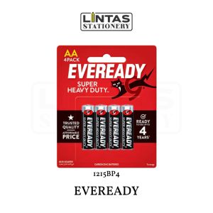 EVEREADY BATTERY AA 4'S 1215BP4