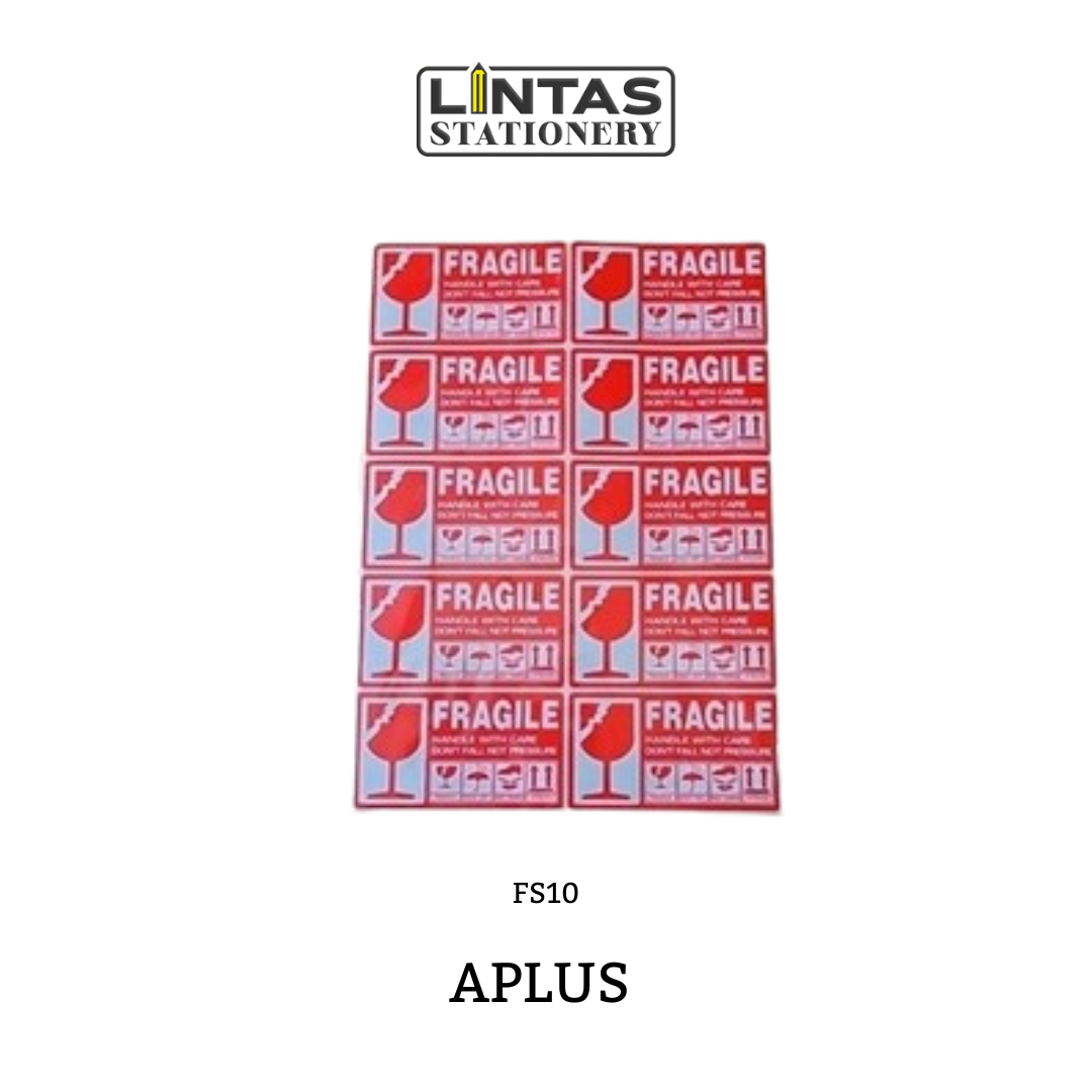 APLUS FRAGILE STICKER 10’S