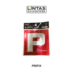 PREFIX REFLECTION 'P' STICKER 15X15CM 1'S NO.3121