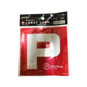 PREFIX REFLECTION 'P' STICKER 15X15CM 1'S NO.3121