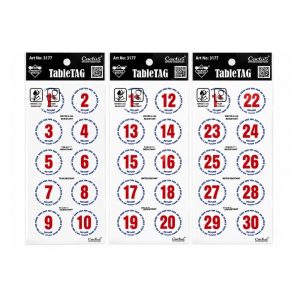 CACTUS TABLE TAG (1-10), (11-20), (21-30) NO.3177