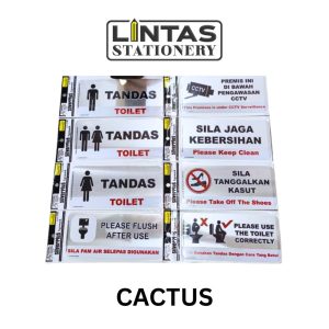 CACTUS SILVERPLUS SIGNMARK 11X24CM NO.3188