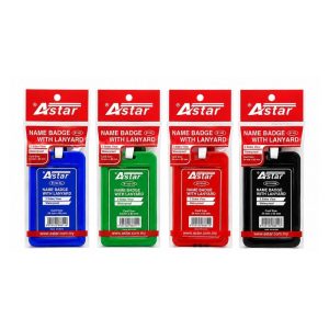ASTAR NAME BADGE WITH LANYARD B1103 - BLACK/BLUE/RED/GREEN
