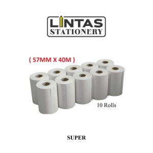 SUPER THERMAL PAPER ROLL 57X50MM (10'S/PKT, 100'S/BOX)